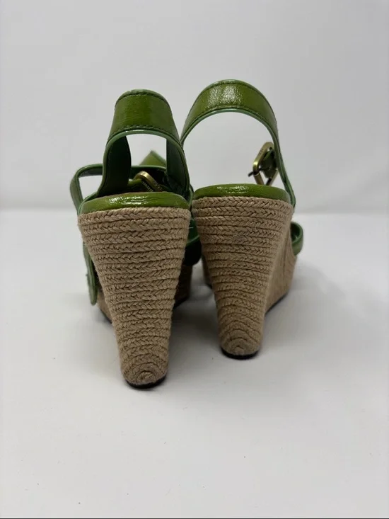 Ugg Green Wedge Sandals with Braided Platform 8 - Picture 4 of 7
